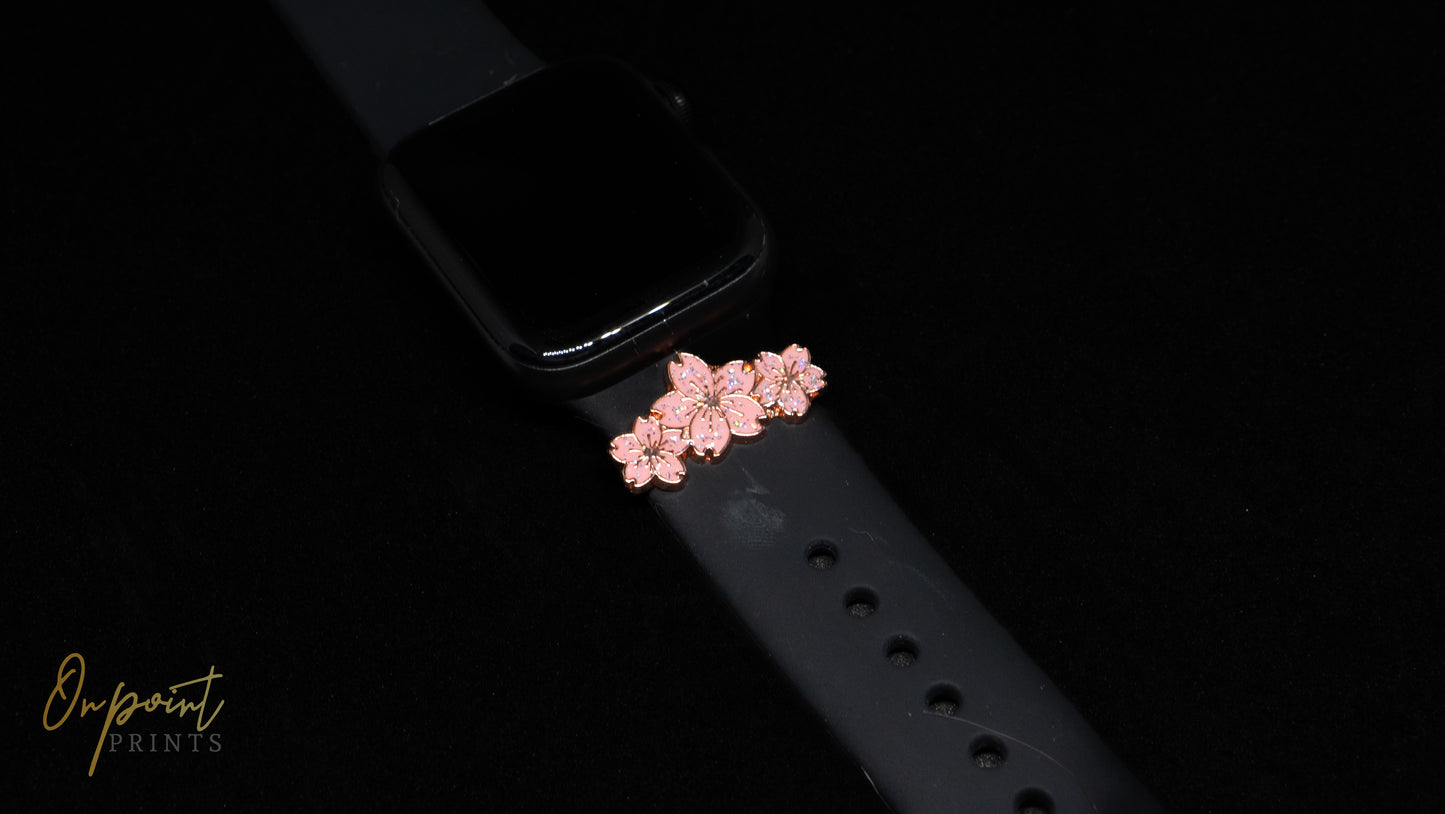 Pink Glitter Flowers Bar B1