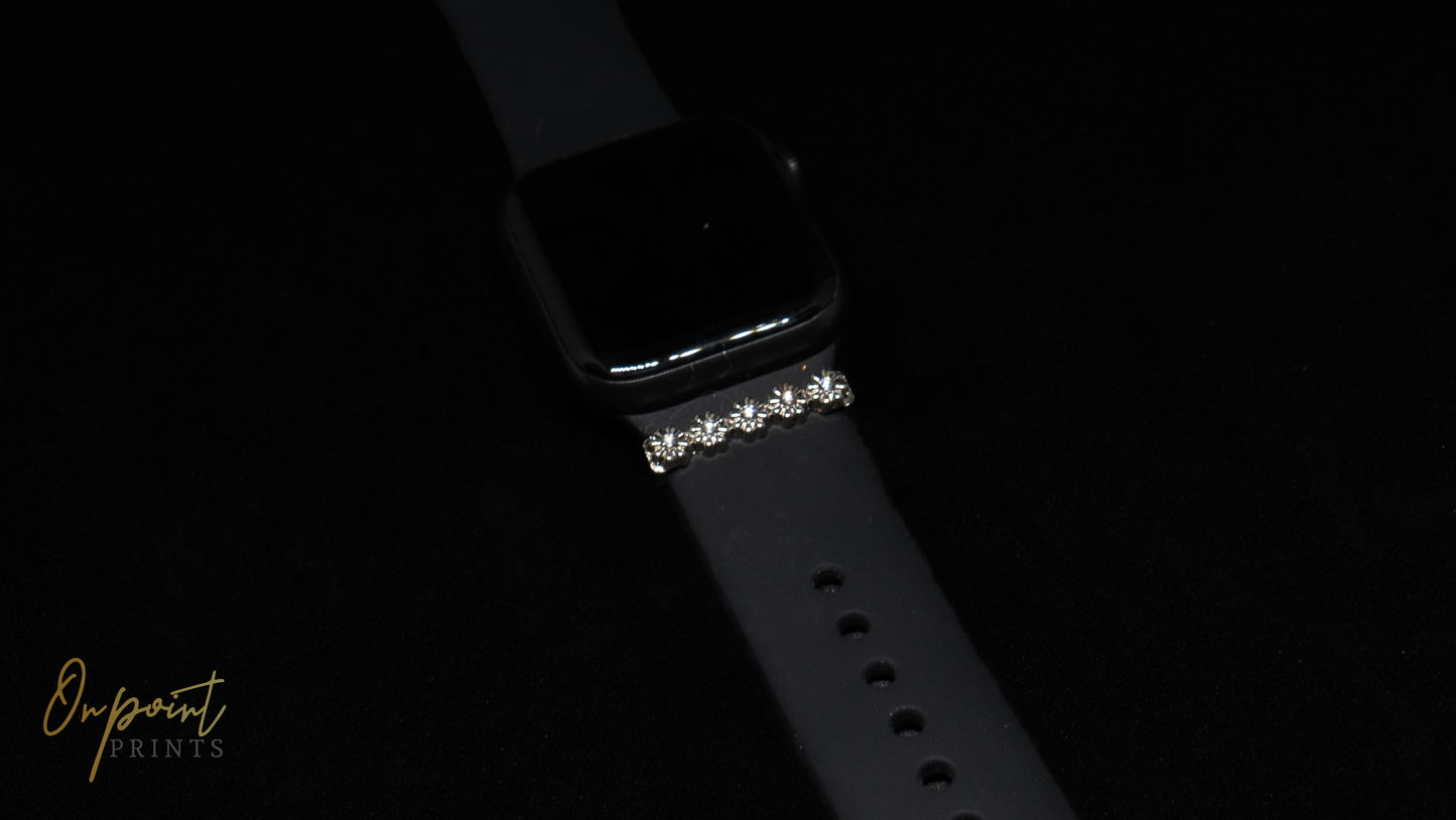 Silver Flower stud Bar