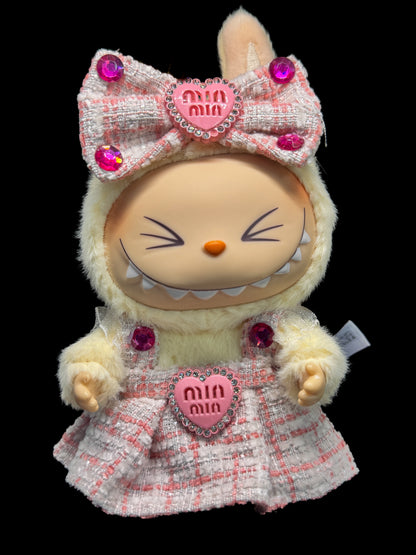 Darling Dress & Bow Two-Piece Set for Labubu (V1 & V2 Compatible)