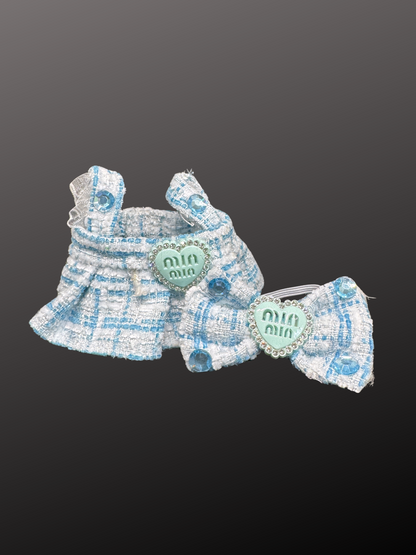 Darling Dress & Bow Two-Piece Set for Labubu (V1 & V2 Compatible)